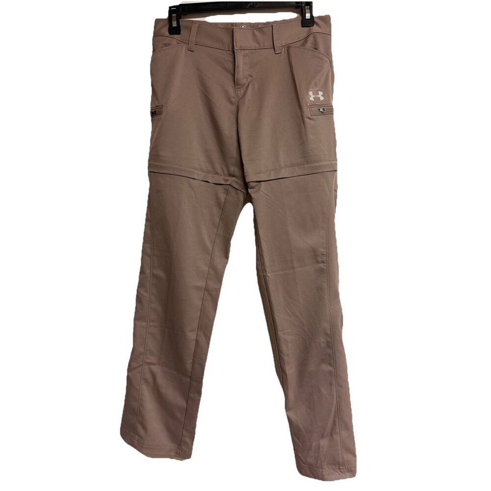 Under Armour Womens Size 4 Zip Off Convertible Pants Heat Gear Semi Fitted